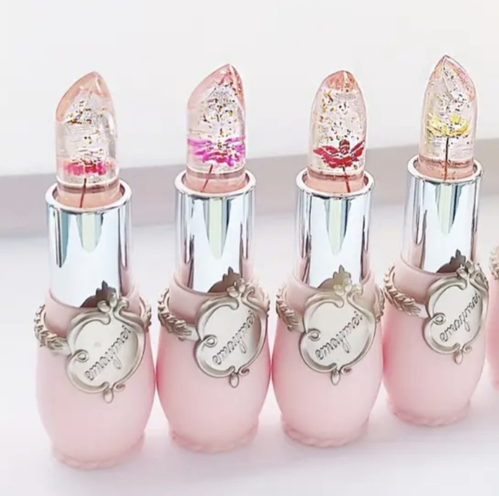 Light Pink Flower 1 Color Changing Pink Floral Jelly Lipstick Giftable New in Bo - Picture 2 of 3
